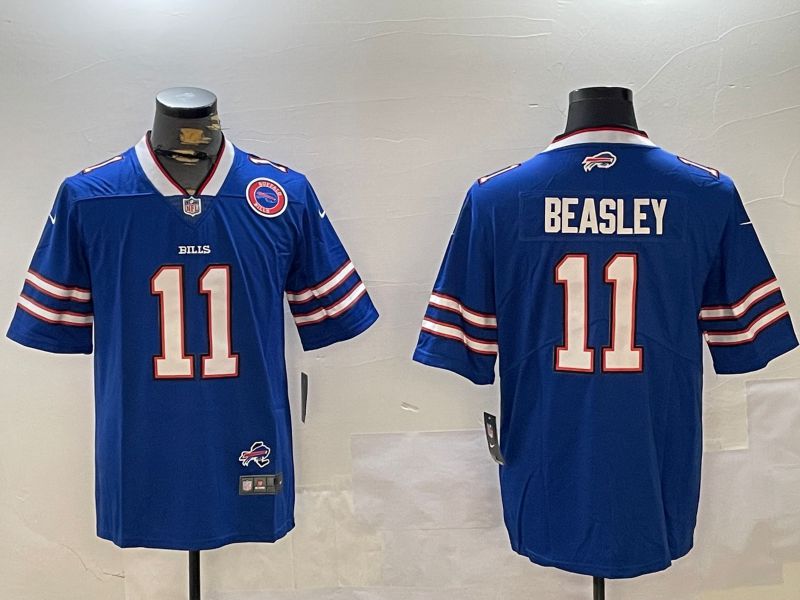 Men Buffalo Bills #11 Beasley Blue Second generation 2024 Nike Limited NFL Jersey style 3